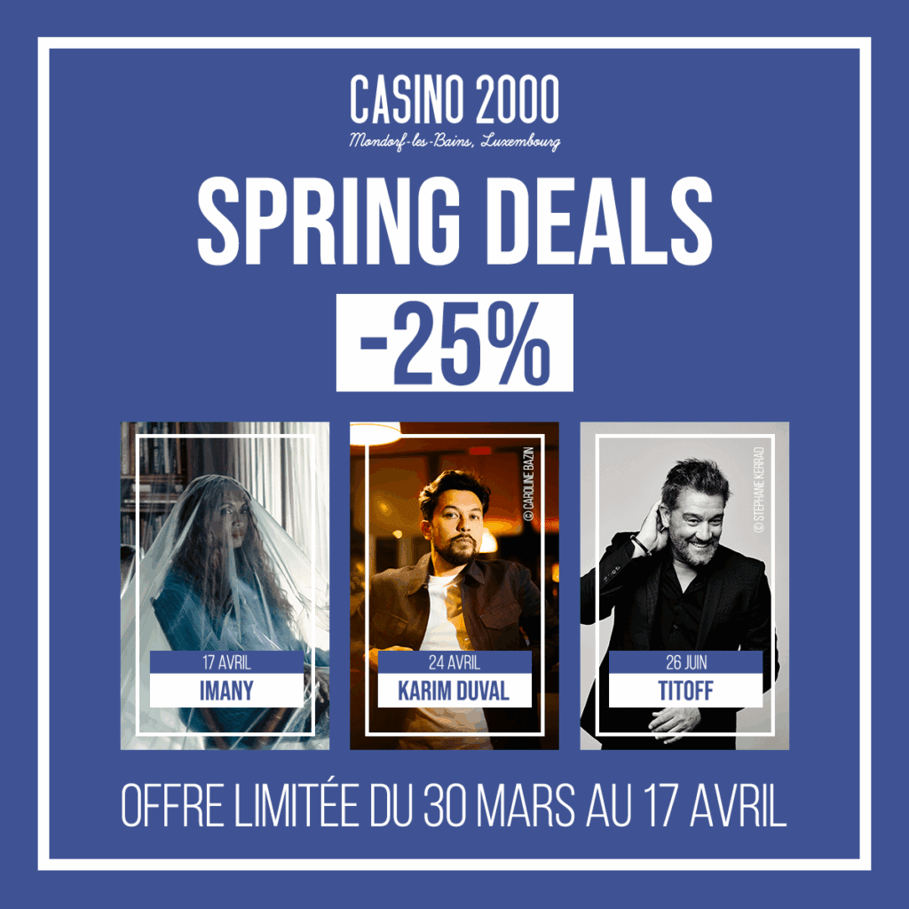 Die SPRING DEALS beginnen: 3 Termine mit 25 % Rabatt