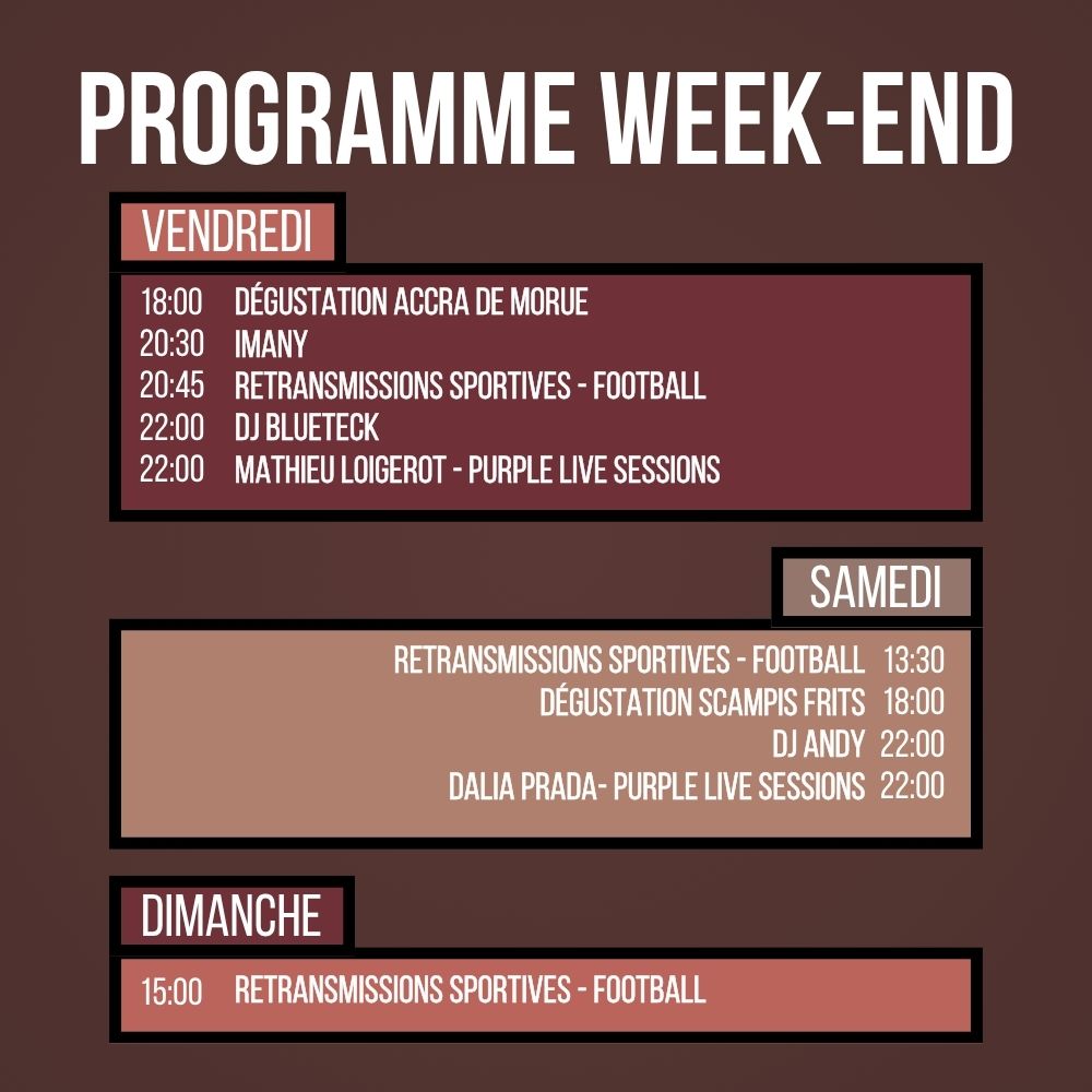Programme du Week-end