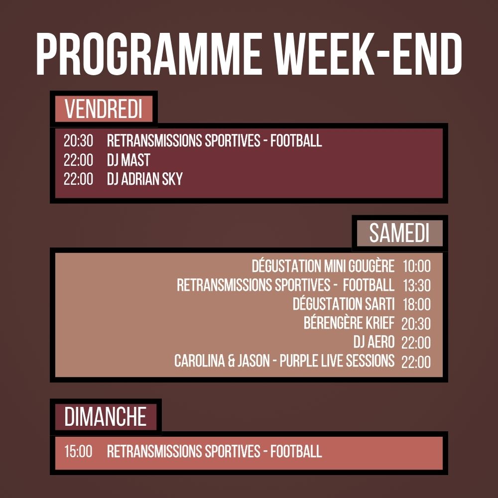 Programme du Week-end