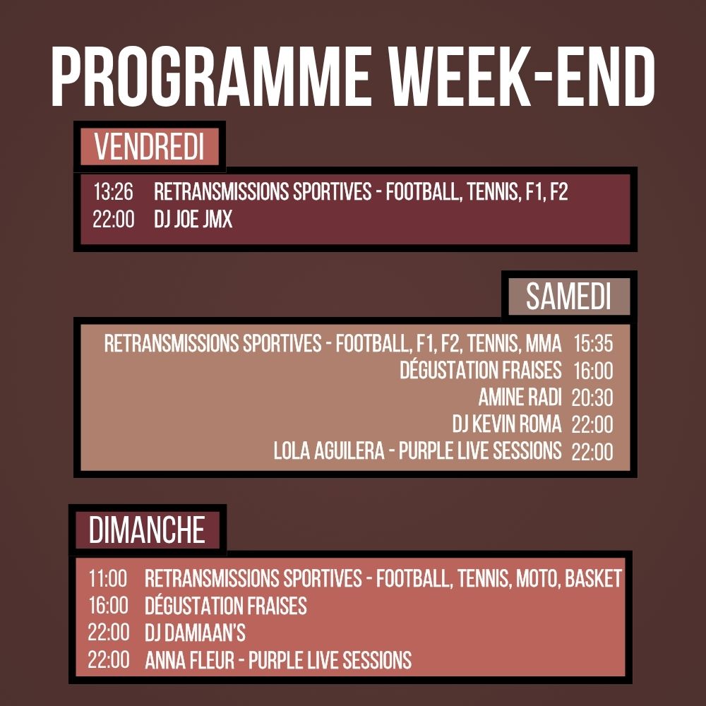 Programme du Week-end