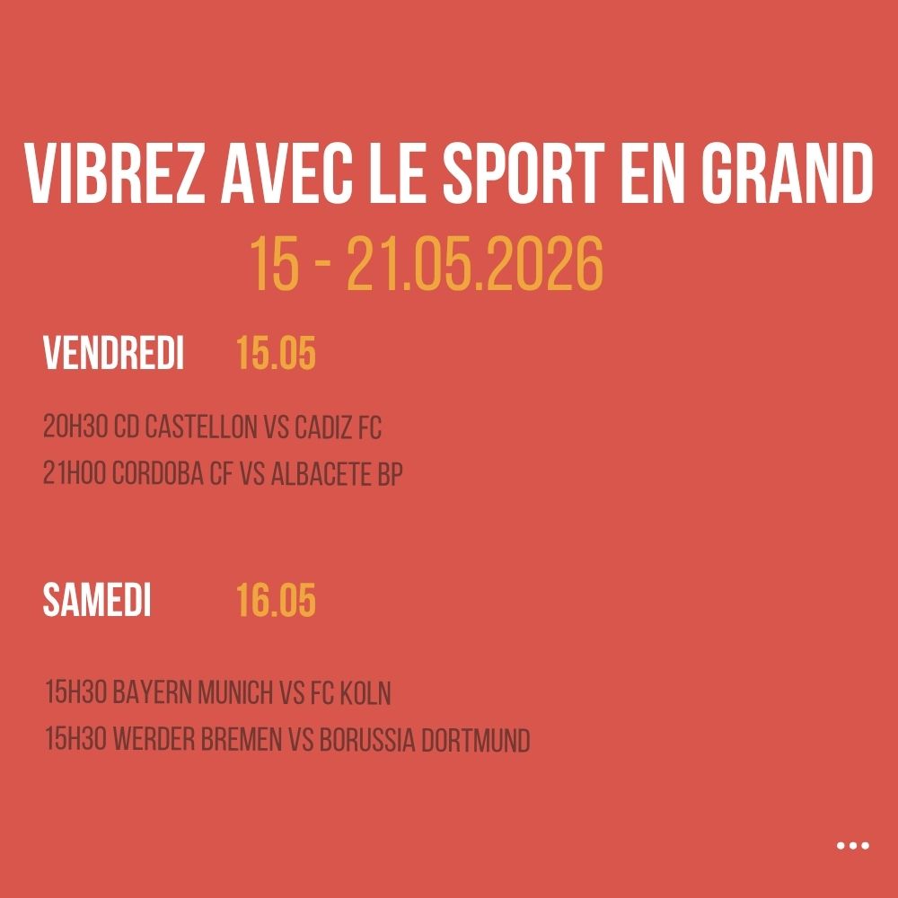 Vibrez avec le sport en Grand