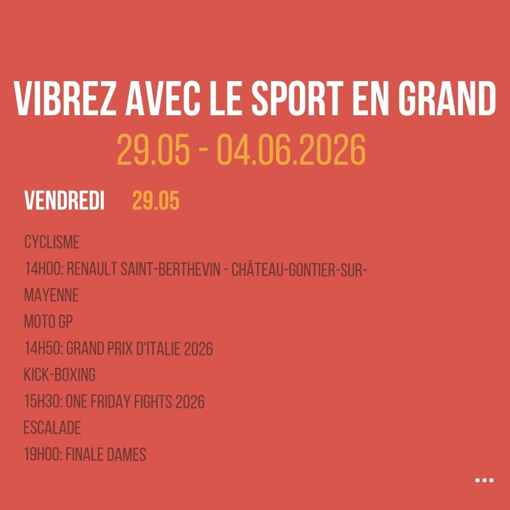 Vibrez avec le sport en Grand
