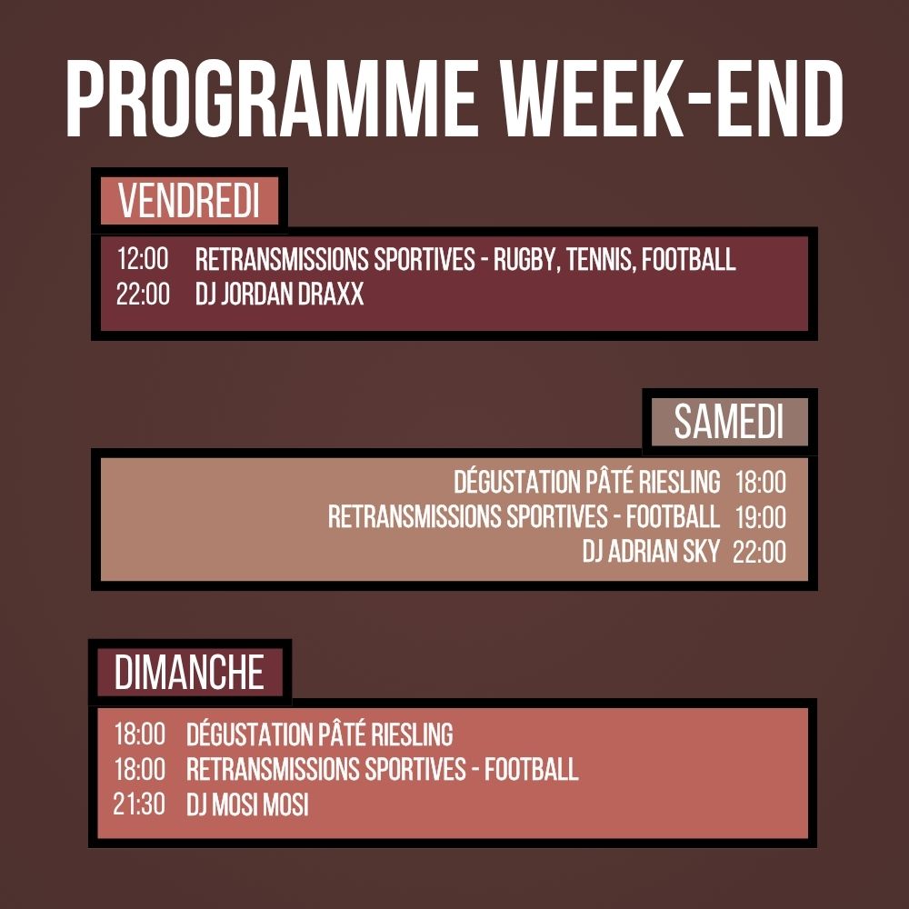 Programme du Week-end