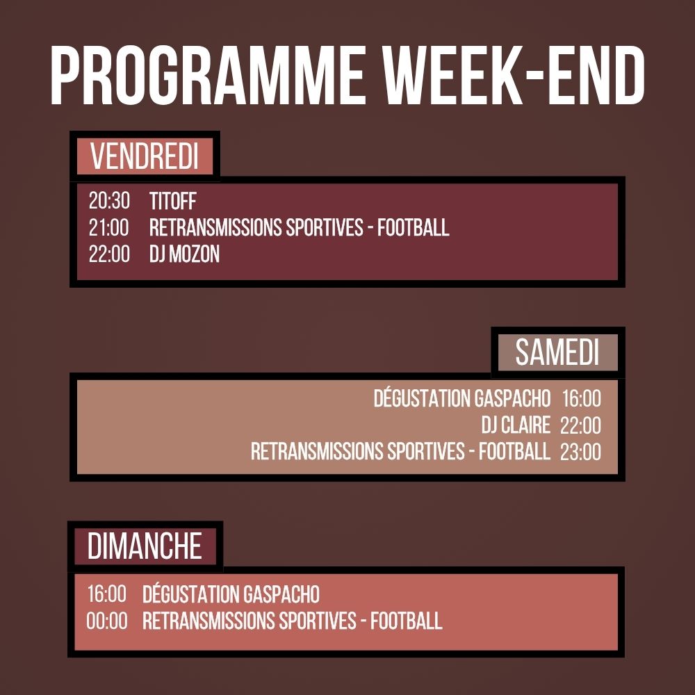 Programme du Week-end