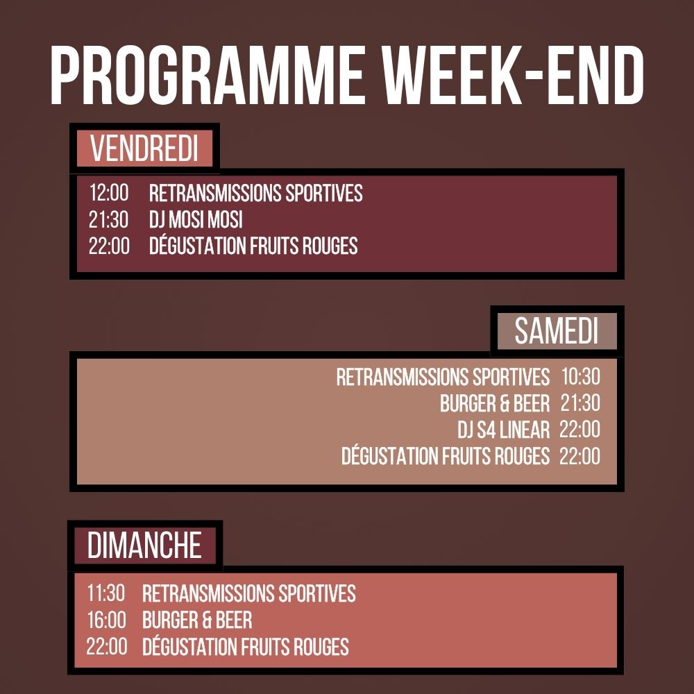 Programme du Week-end