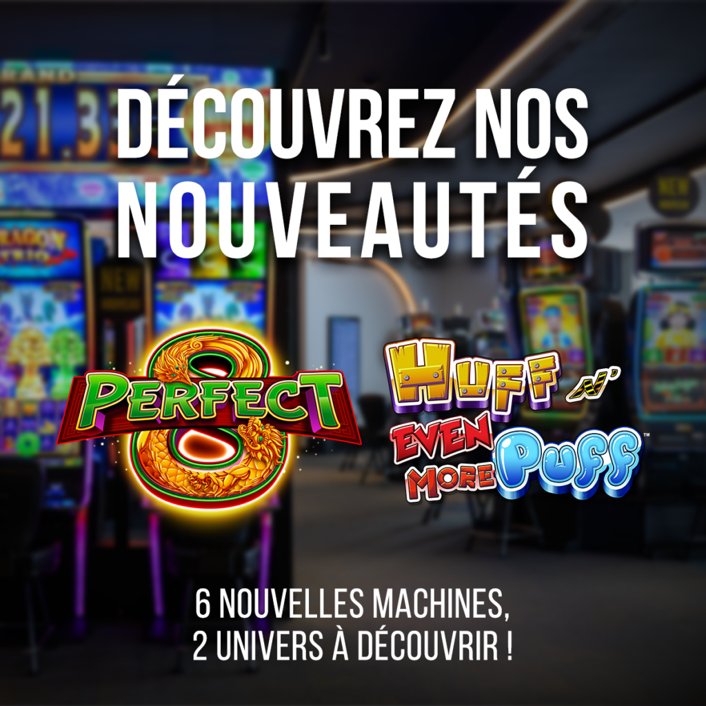 Image représentant 6 nouveaux jeux à découvrir au CASINO 2000