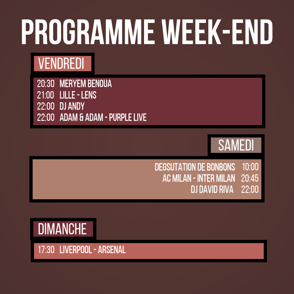 Programme du Week-end