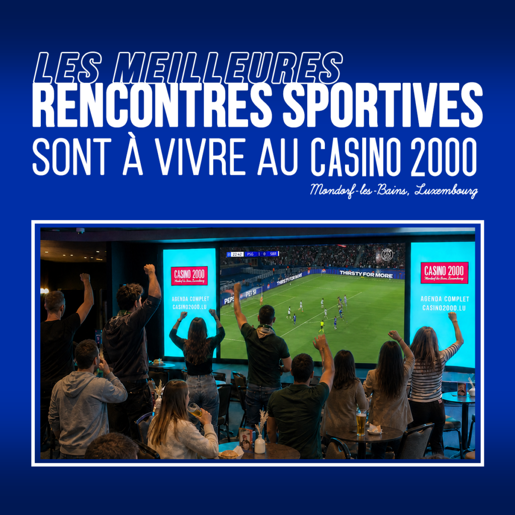 Soirées sportives au CASINO 2000 : Écran géant et Burger & Beer à 3 € dès octobre