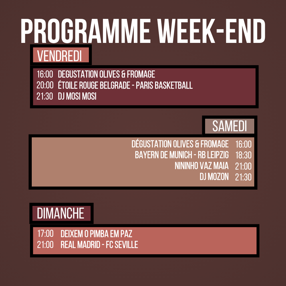 Programme du Week-end